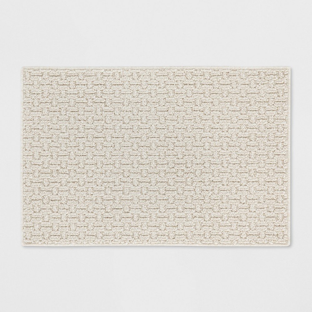 1'8inx2'6in Solid Washable Accent Rug Tan - Made By Design™
