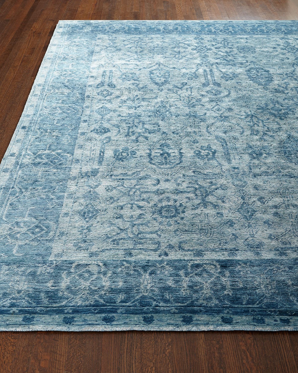 Sweet Blues Hand-Knotted Rug, 9' x 12'