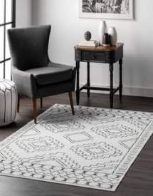White Rain Haven Moroccan Washable rug - Transitional Rectangle 3' x 5'