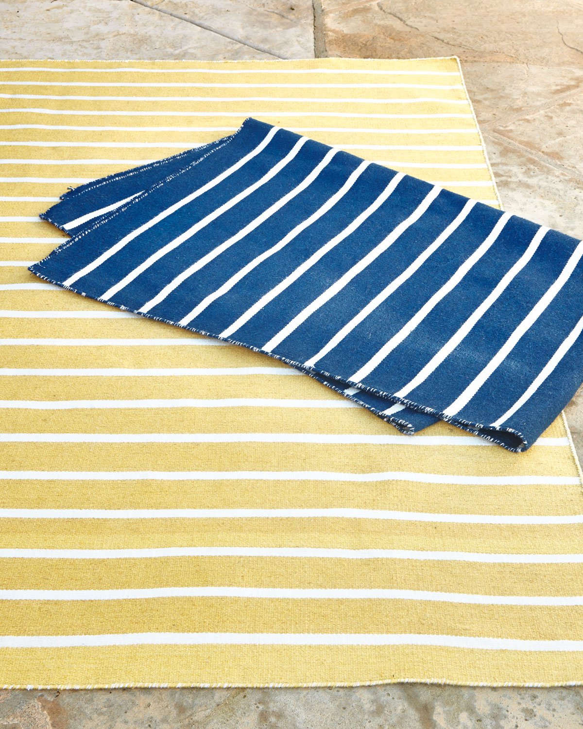 Pinstripe Indoor/Outdoor Rug, 8' Square