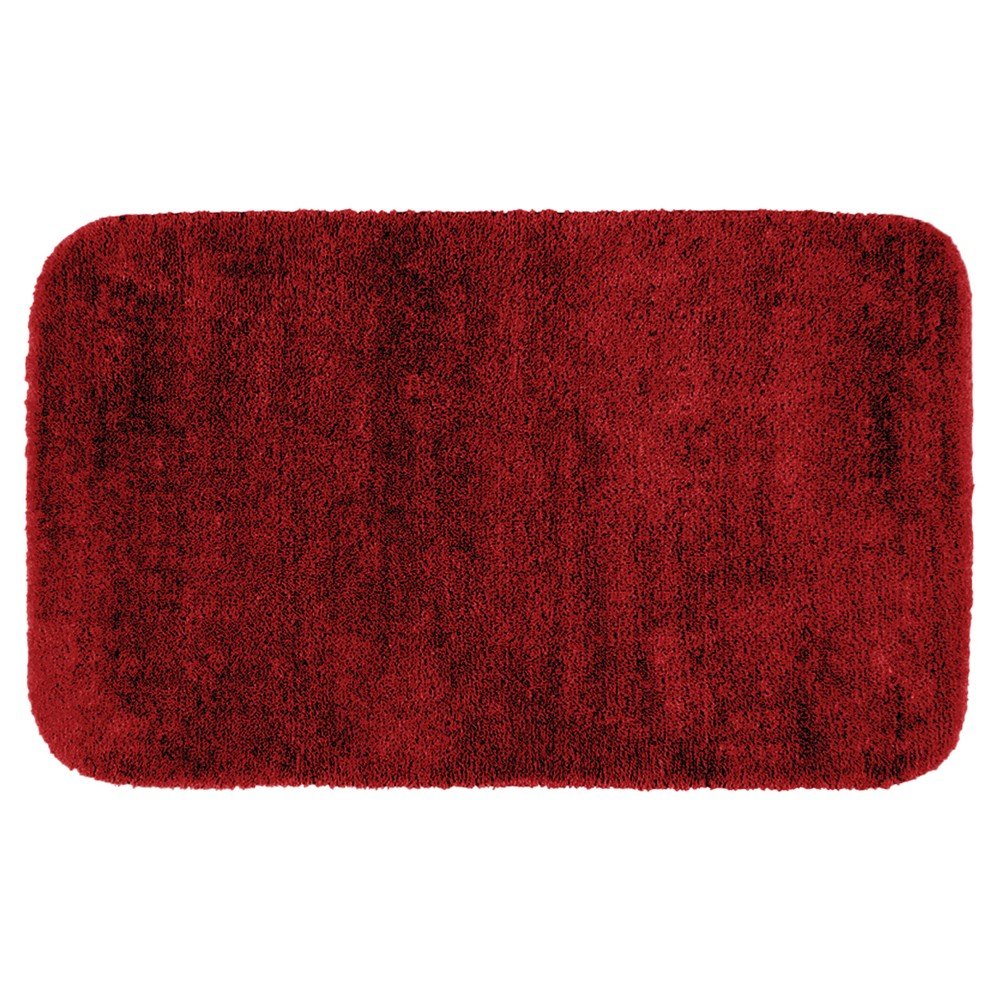 24inx40in Traditional Plush Washable Nylon Bath Rug Chili Pepper Red - Garland