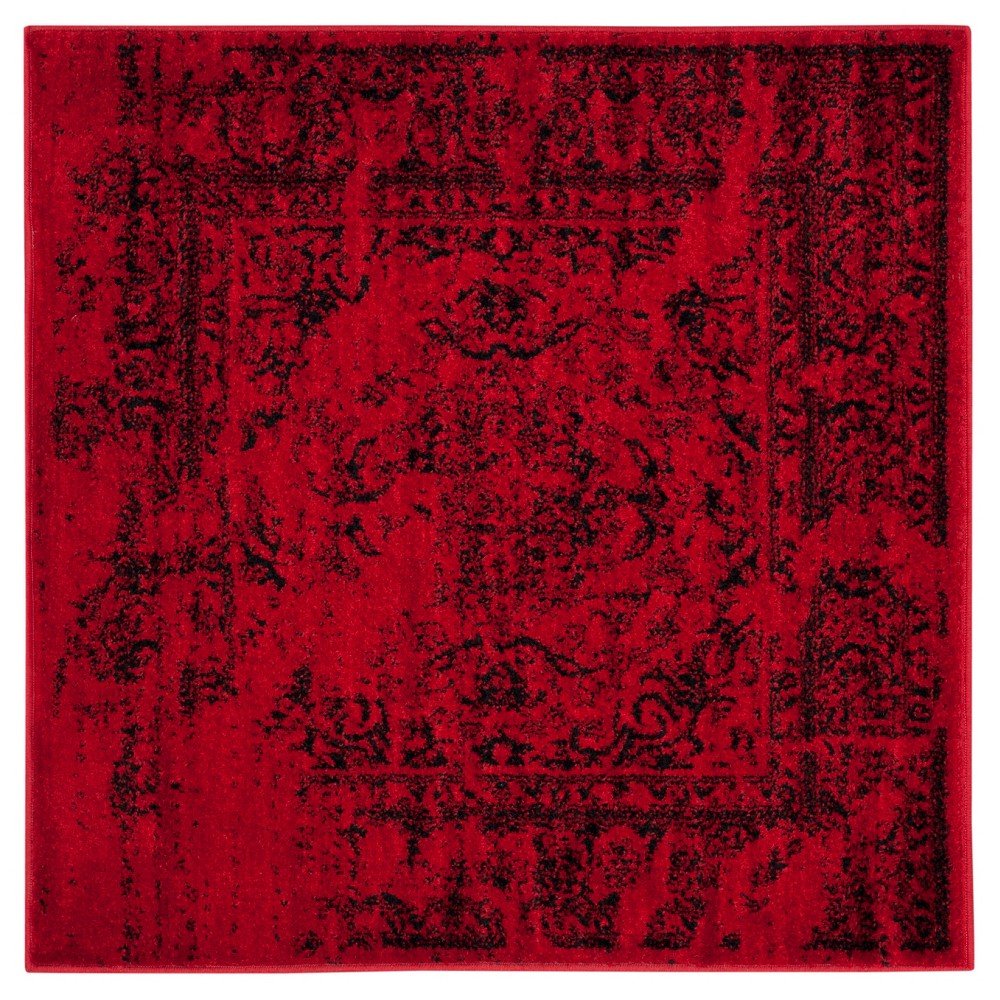Addaneye Accent Rug - Red/Black (4'x4') - Safavieh