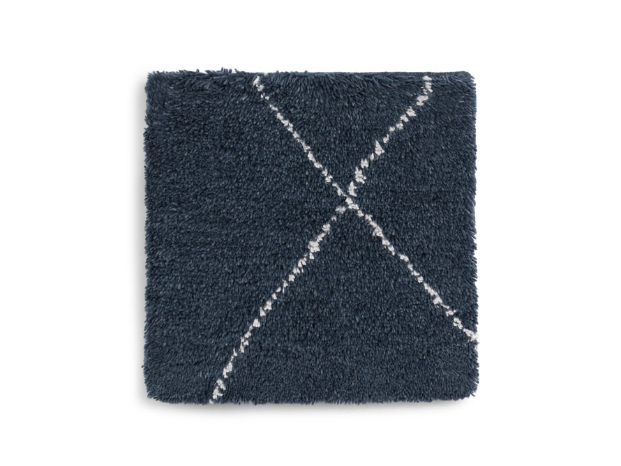 Bensi 18in Hand-knotted Rug Swatch in Navy