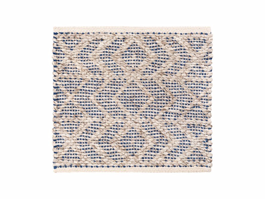 Lacie Blue Handwoven 18in Rug Swatch