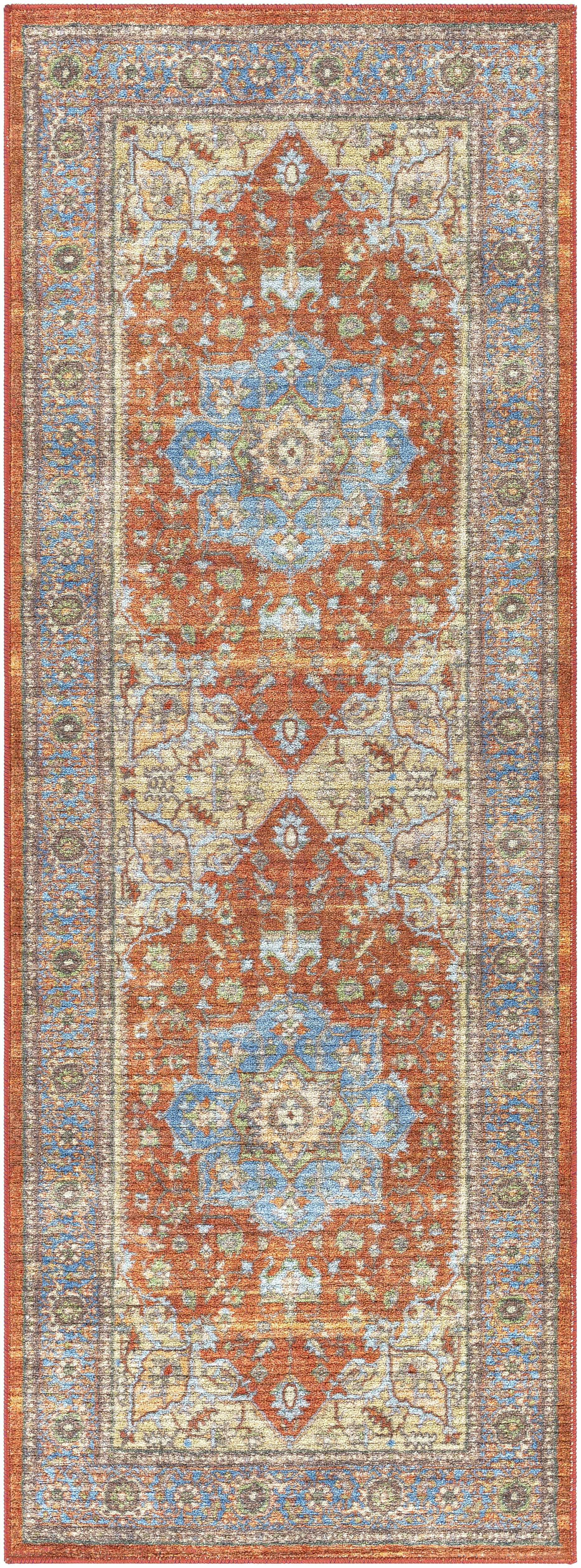Bacoor 2'7in x 7'3in Traditional Updated Traditional Washable Runner - Hauteloom