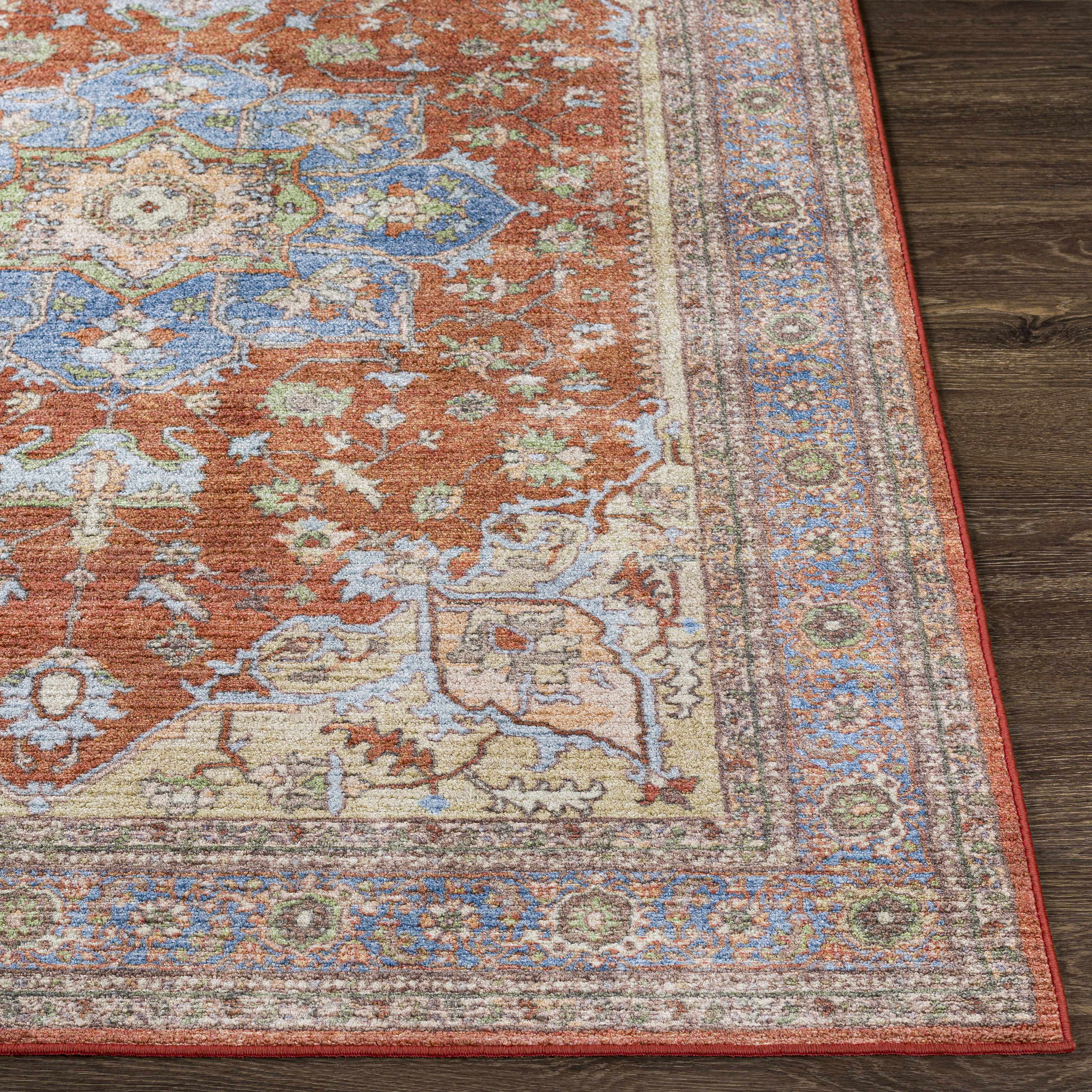Bacoor 4'3in x 5'11in Traditional Updated Traditional Washable Area Rug - Hauteloom