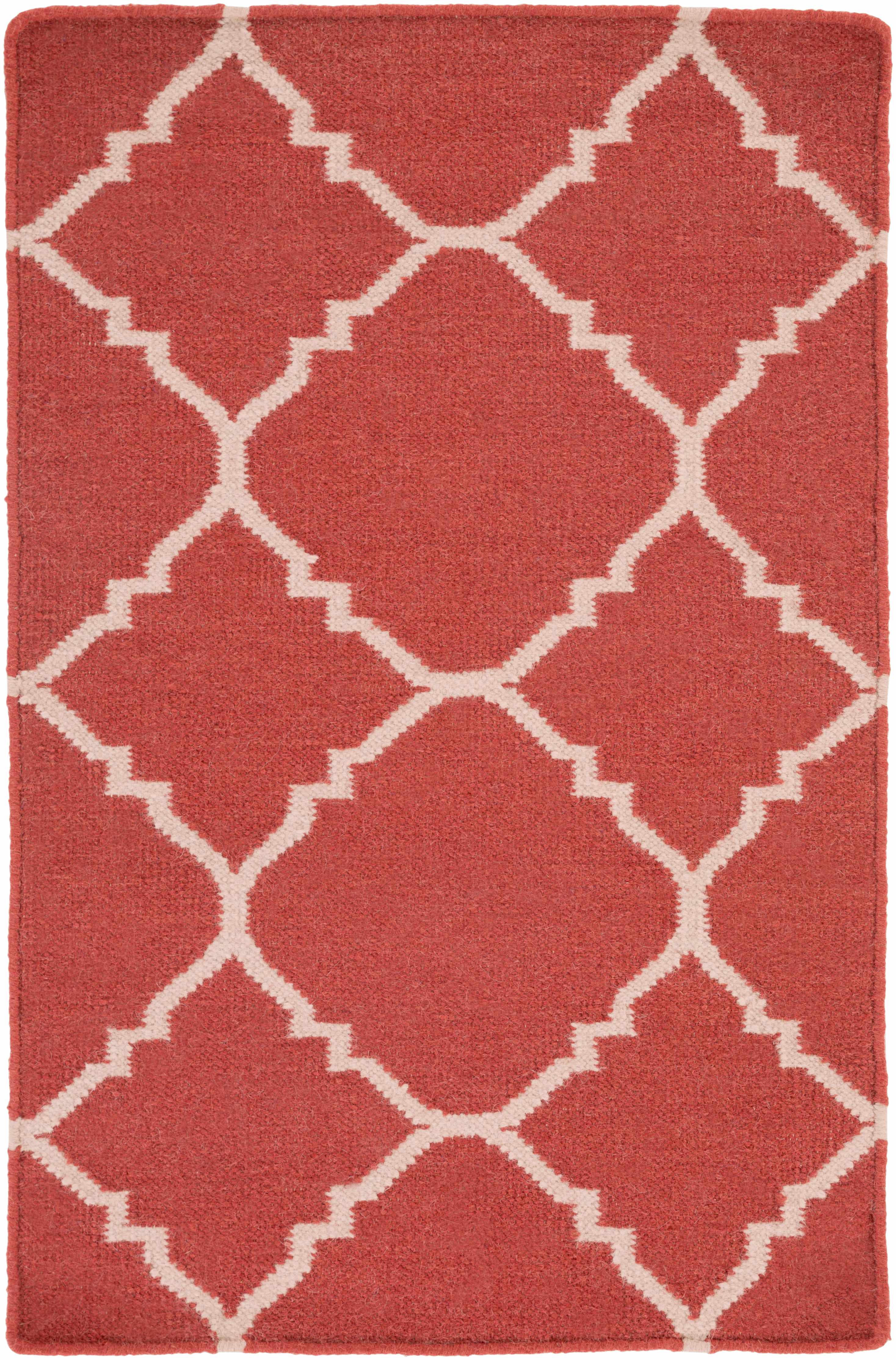 Bloomdale 2' x 3' Transitional Flat Weave Moroccan Trellis Wool Area Rug - Hauteloom