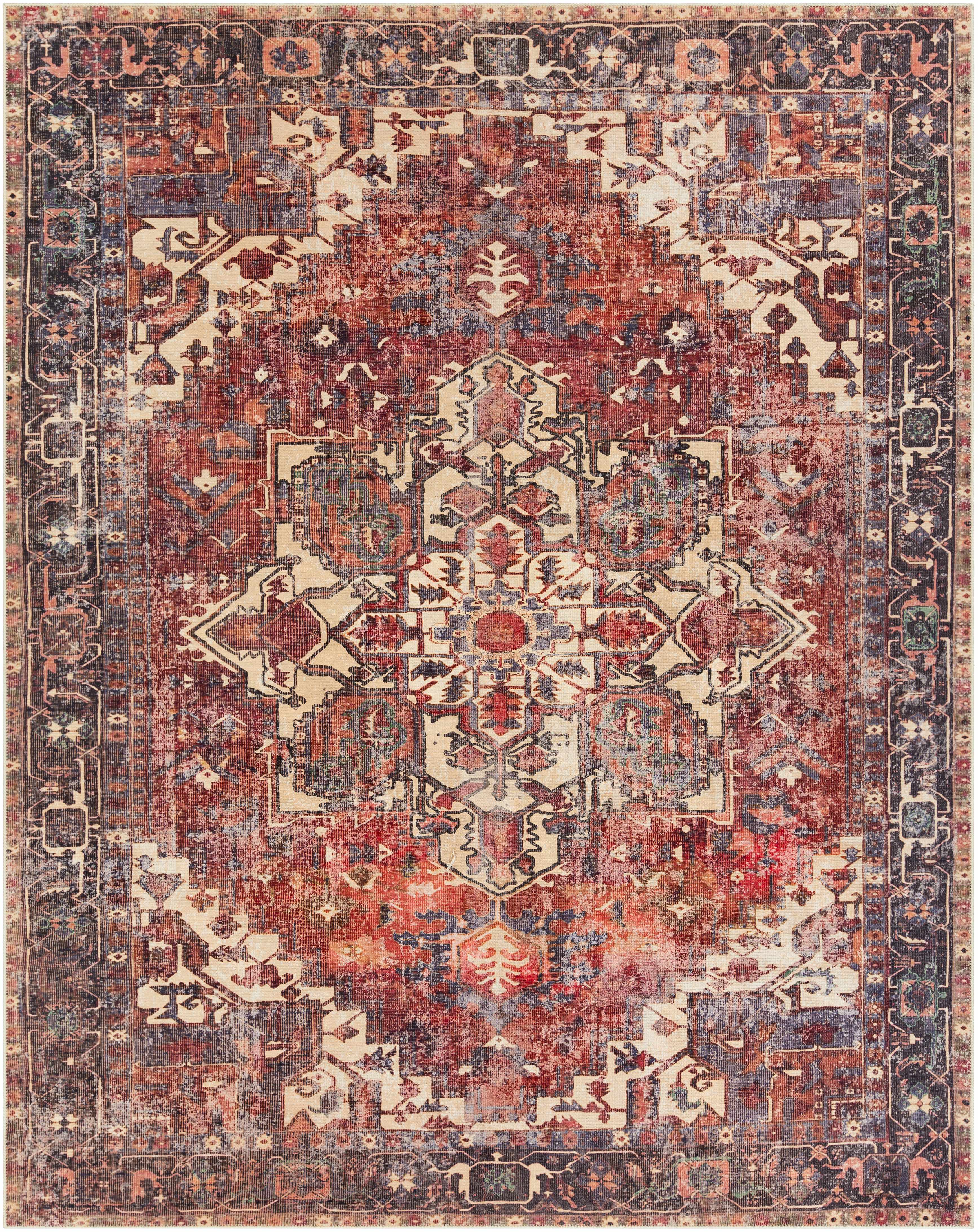 Bondville 7'10in x 10'2in Updated Traditional Washable Area Rug - Hauteloom