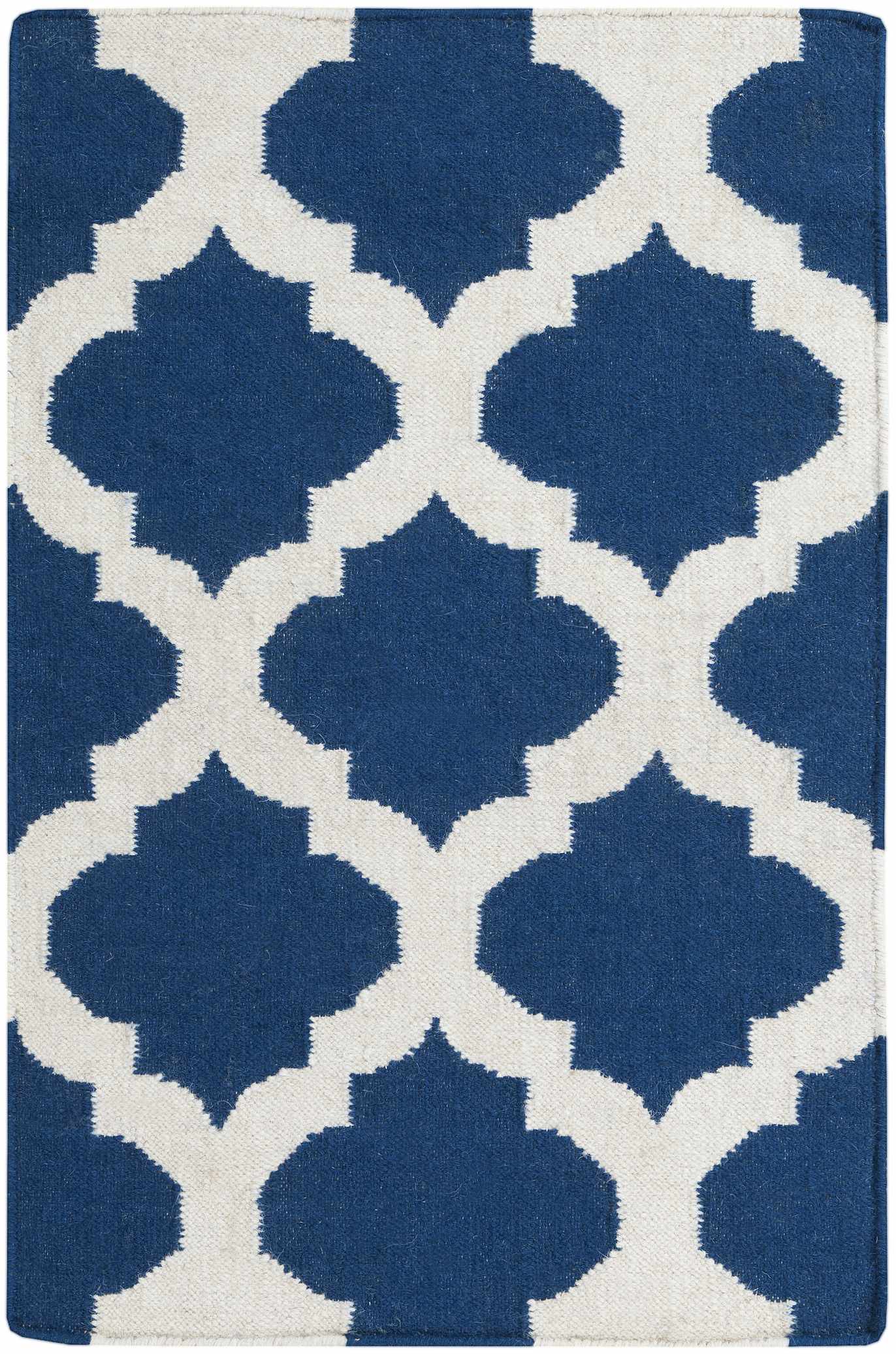 Centenary 2' x 3' Transitional Flat Weave Moroccan Trellis Wool Area Rug - Hauteloom