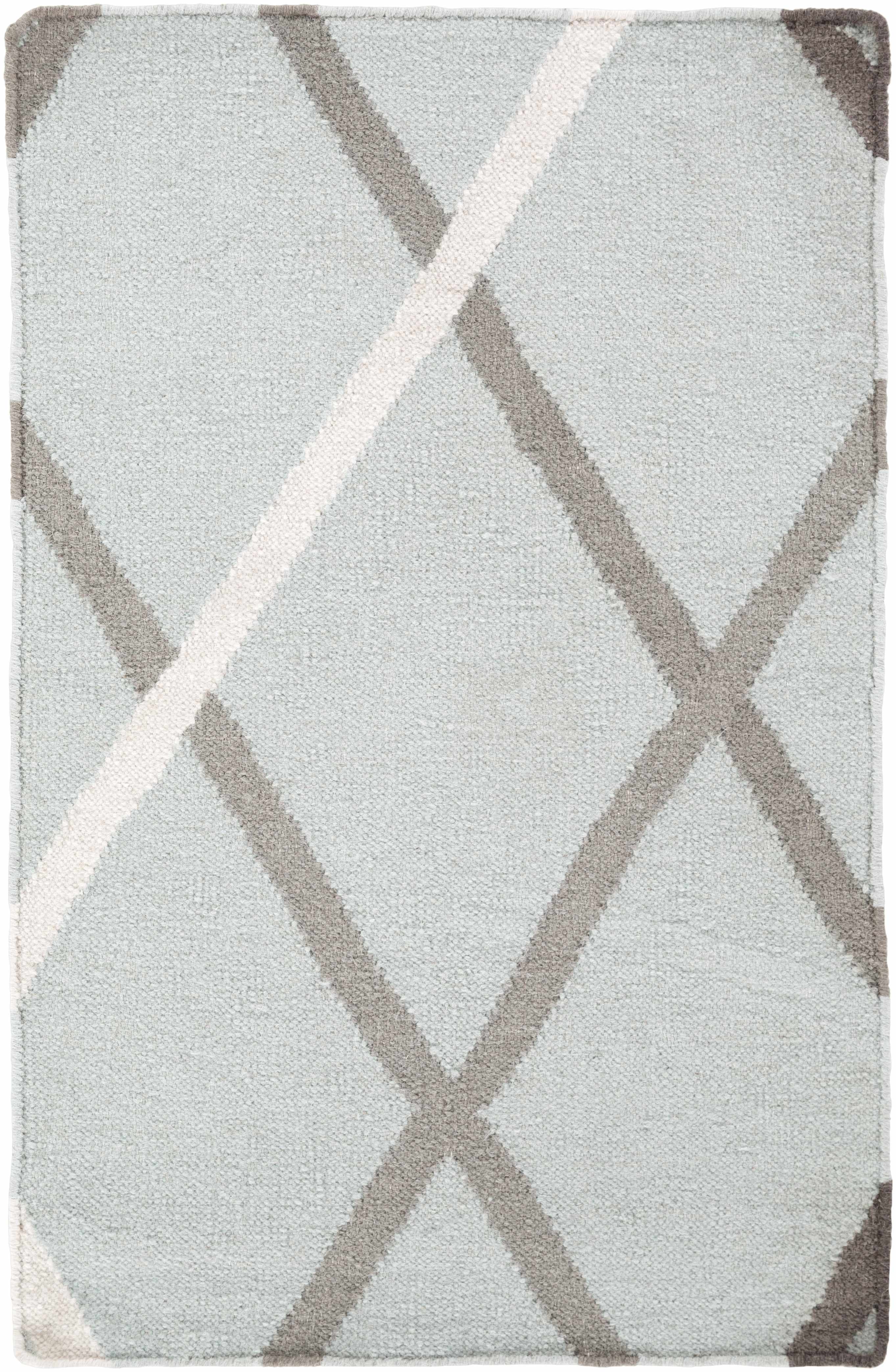 Darlaston 2' x 3' Transitional Flat Weave Moroccan Trellis Wool Area Rug - Hauteloom
