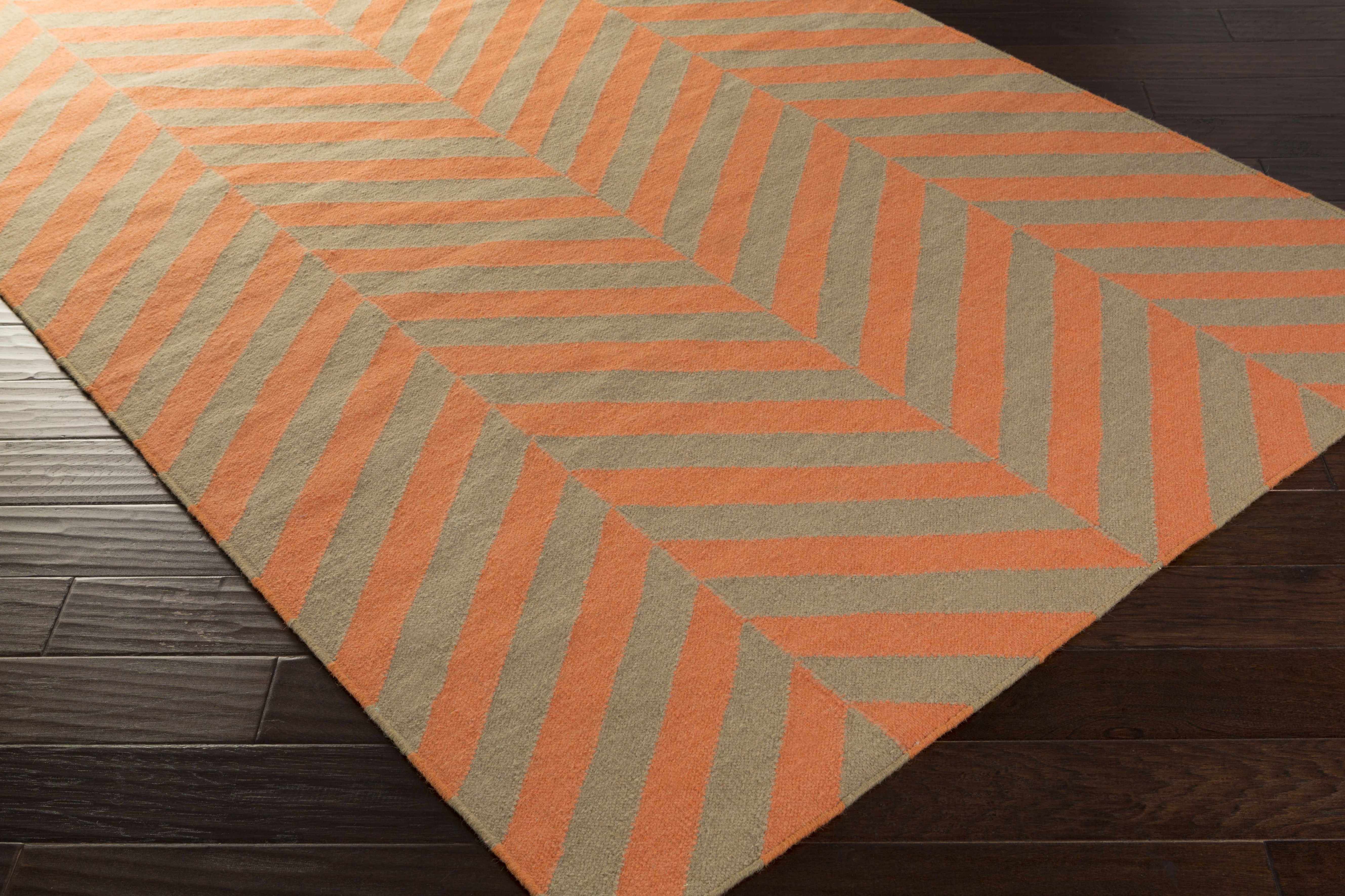 Dyer 2' x 3' Transitional Flatweave Farmhouse Stripes Wool Area Rug - Hauteloom