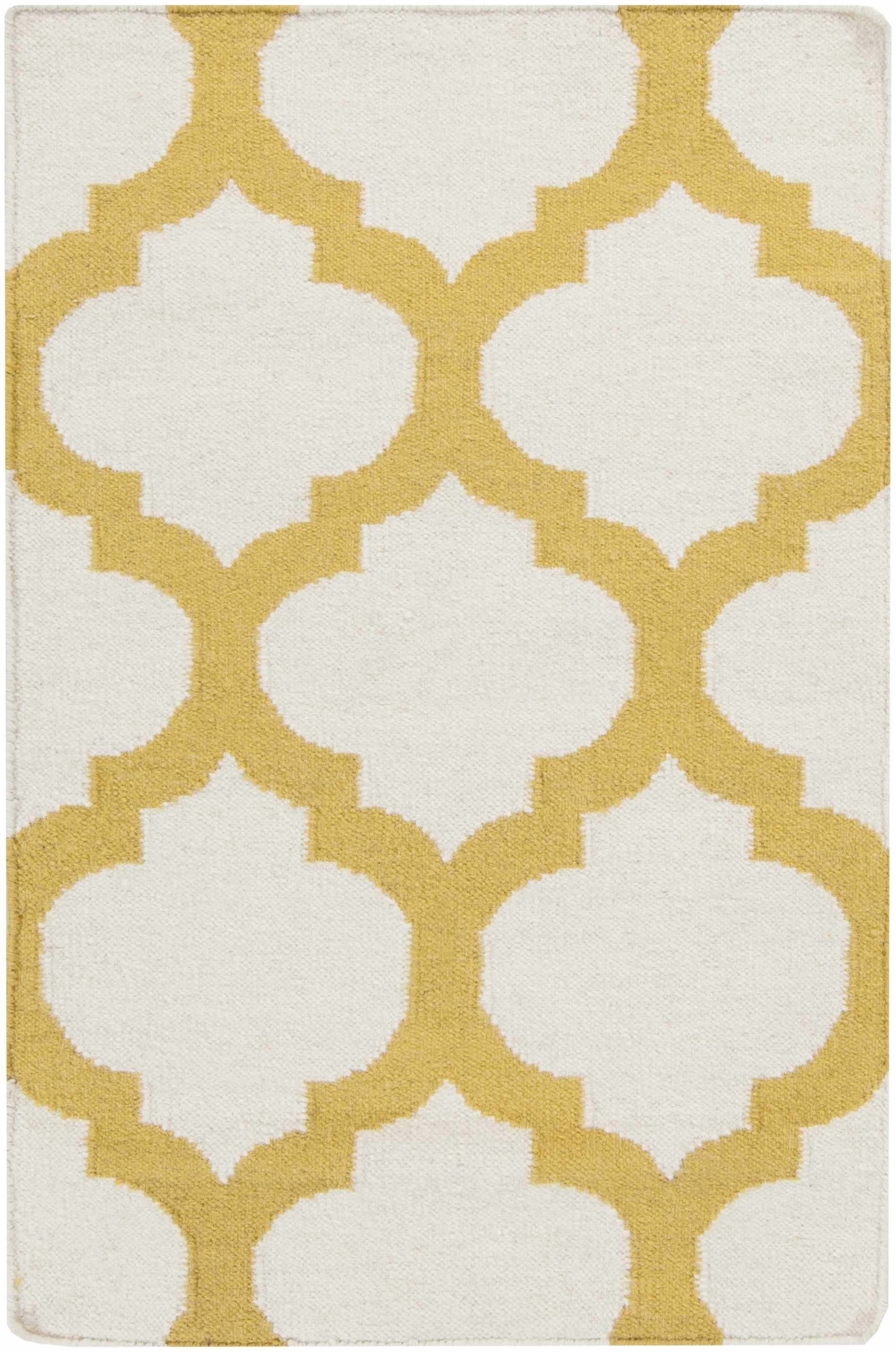 Gilroy 2' x 3' Transitional Flat Weave Moroccan Trellis Wool Area Rug - Hauteloom