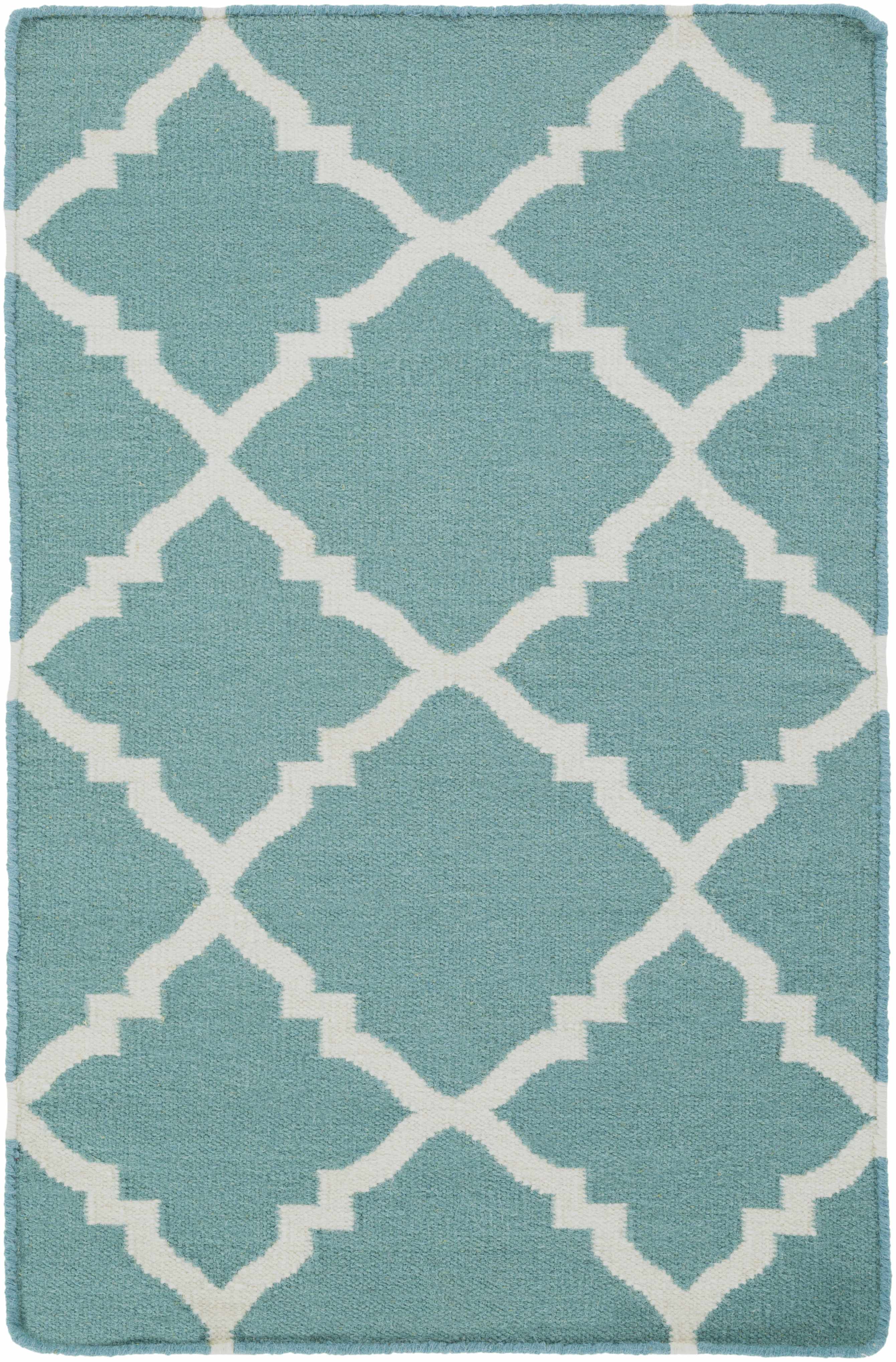 Haverhill 2' x 3' Transitional Flat Weave Moroccan Trellis Wool Area Rug - Hauteloom