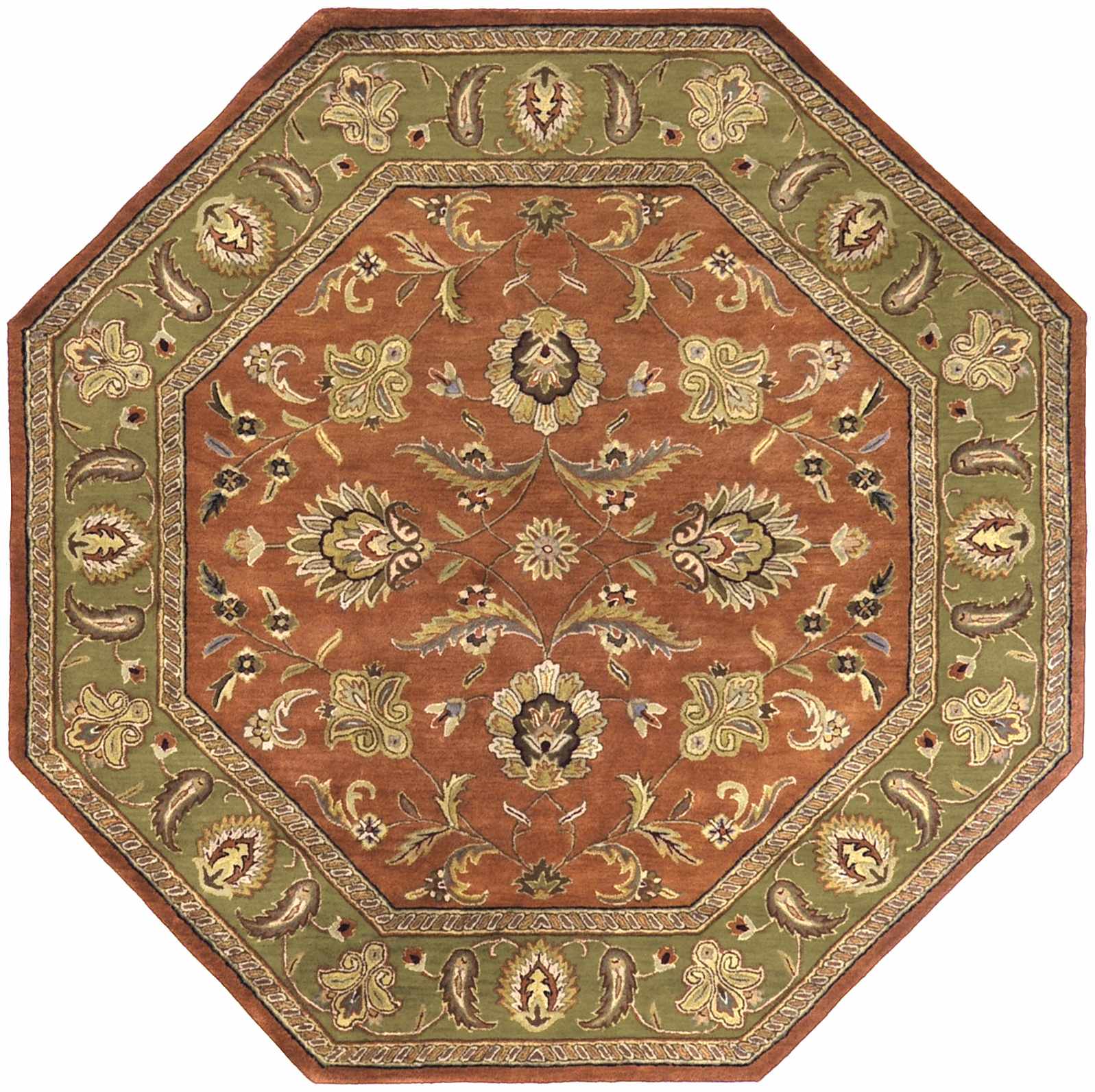 Rohwer 8' Octagon Traditional Wool Area Rug - Hauteloom