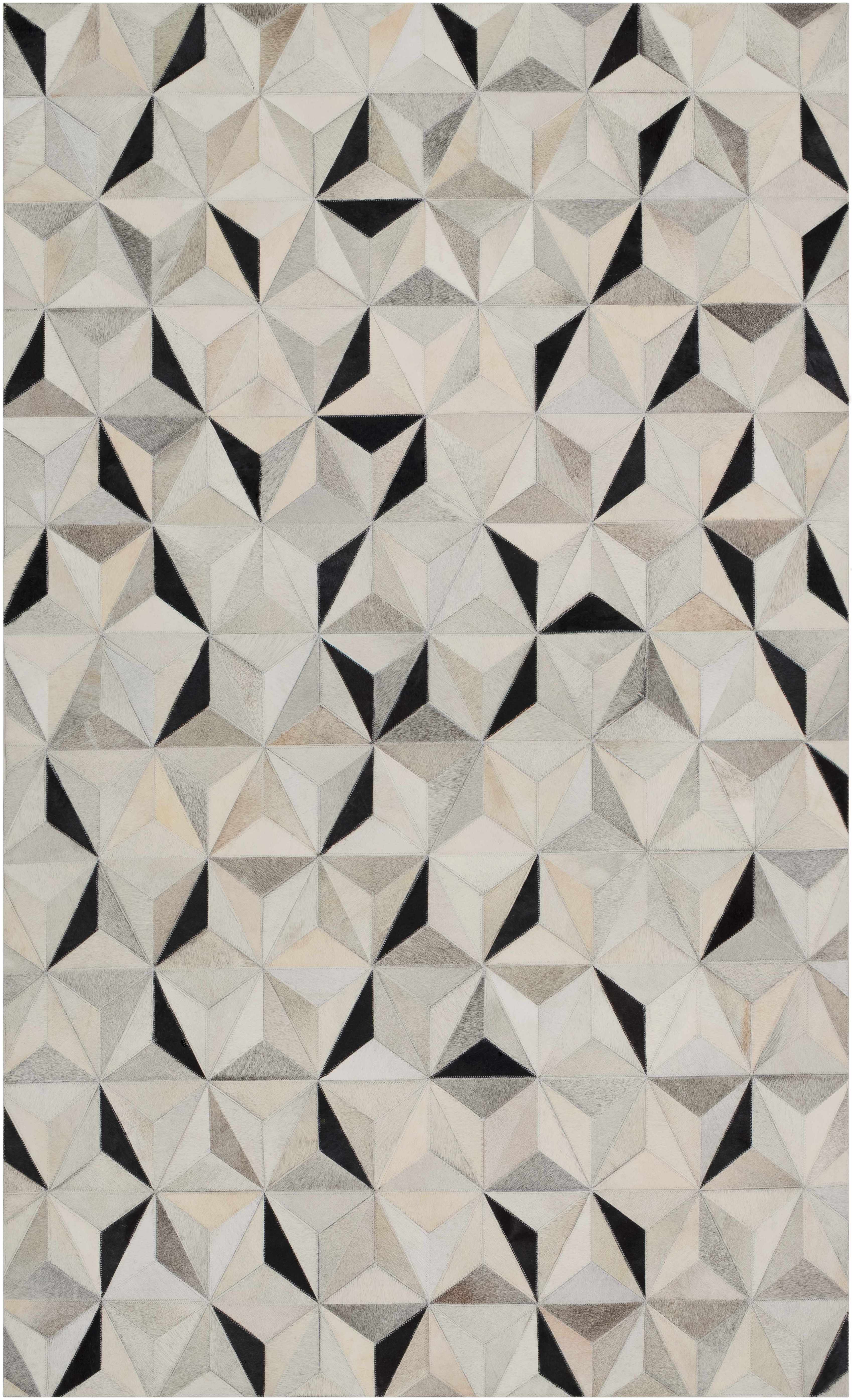 Veyo 5' x 8' Hides and Leather Cowhide Leather Area Rug - Hauteloom