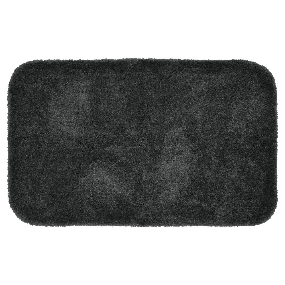 24inx40in Finest Luxury Ultra Plush Washable Nylon Bath Rug Dark Gray - Garland