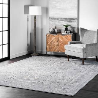 Light Gray Barnaby Vintage Medallion rug - Traditional Rectangle 13' x 15'