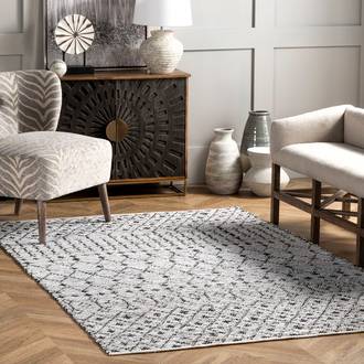 Ivory Westland Modern Trellis rug - Contemporary Rectangle 9' x 12'