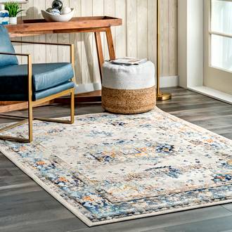 Blue Donoma Fading Token rug - Traditional Rectangle 10' x 14'