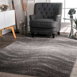 Gray Granite Hazy Waves rug - Contemporary Rectangle 10' x 14'