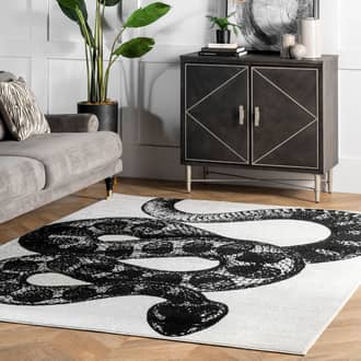 Black And White Thomas Paul Simple Serpent rug - Contemporary Rectangle 2' x 3'