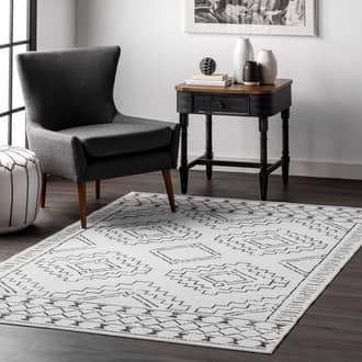 White Rain Haven Moroccan Washable rug - Transitional Rectangle 4' x 6'