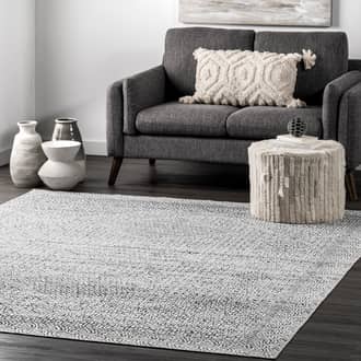 Gray Rain Haven Diamond Mosaic Washable rug - Transitional Rectangle 2' x 3'