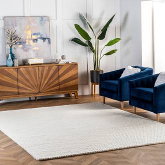 Off White Textures Veronica Wool Braided rug - Casuals Rectangle 12' x 15'