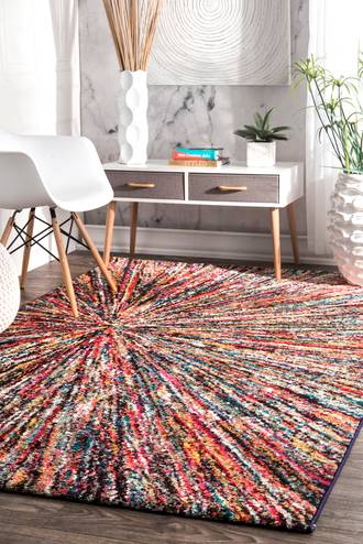 Multi Albina Prismatic Warp Space rug - Bohemian Rectangle 10' x 14'