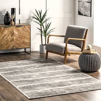 Gray Koko Clarissa Distressed Striped rug