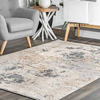 Beige Recycled Foundations Mottled Abstract rug - Contemporary Rectangle 12' x 15'