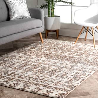Beige Yazoo Striped Arabesque rug - Transitional Rectangle 9' x 12'