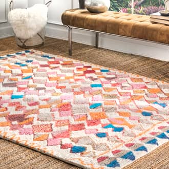 Multi Marrakech Vibrant Moroccan Diamond Shag rug