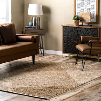 Natural Hazle Textured Glen Plaid rug