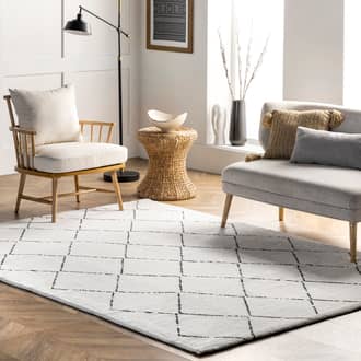 Natural Keno Moroccan Shag rug - Geometric Rectangle 10' x 14'