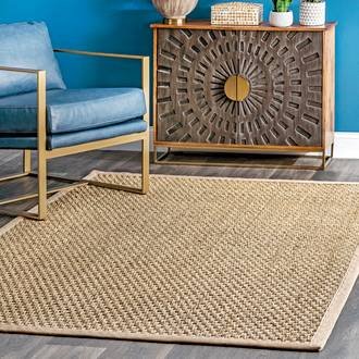 Natural Maui Checker Weave Seagrass rug - Casuals Rectangle 12' x 15'
