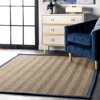 Navy Maui Seagrass Herringbone rug - Casuals Rectangle 9' x 12'