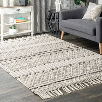 Ivory Sovereign Wool-Blend Textured rug
