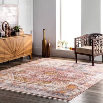 Rust Edessa Distressed Medallion rug - Southwestern Rectangle 9' x 12'
