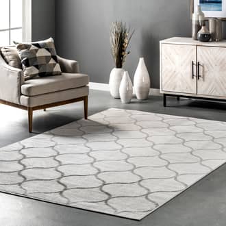 Beige Duskenfield Judy Scalloped Trellis rug - Casuals Rectangle 5' x 8'