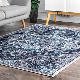 Blue Martella Shaded Medallion rug - Transitional Rectangle 5' x 8'