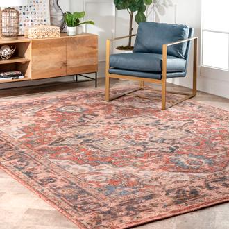 Multi Historia Hand Knotted Floral Medallion rug - Traditional Rectangle 6' x 9'