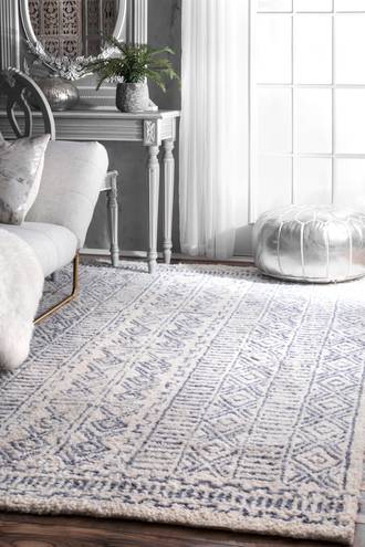 Ivory Yuma Tribal Diamond Bands rug