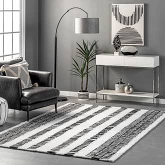 Gray Bolt Zelda Piano Striped rug - Casuals Rectangle 9' x 12'