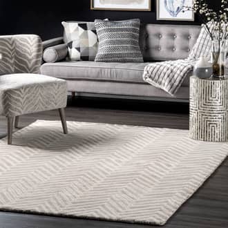 Beige Tuscan Viga Chevron rug