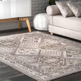 Gray Governess Melange Tiles rug - Farmhouse Rectangle 5' x 8'