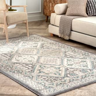 Charcoal Governess Melange Tiles rug - Farmhouse Rectangle 5' x 8'