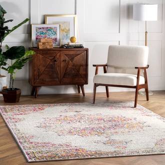 Pink Bosphorus Sunny Wildflower Medallion rug - Traditional Rectangle 12' x 15'