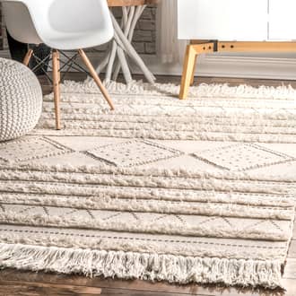 Ivory Spangle Shaggy Diamond Texture rug