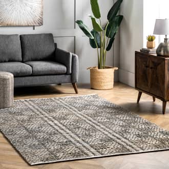 Dark Gray Freckel May Diamond Lattice rug - Contemporary Rectangle 9' x 12'